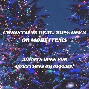 20% DISCOUNT ON BUNDLES OF 2 OR MORE ITEMS‼️